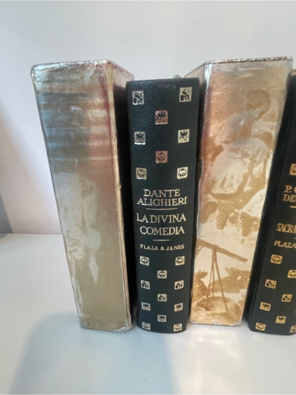 Vintage Plaza & Janés Spanish Literature Collection 5 Books Decorative Slipcases